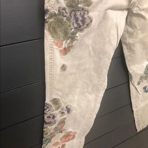 Johnny Was Embroidered Twill Pants